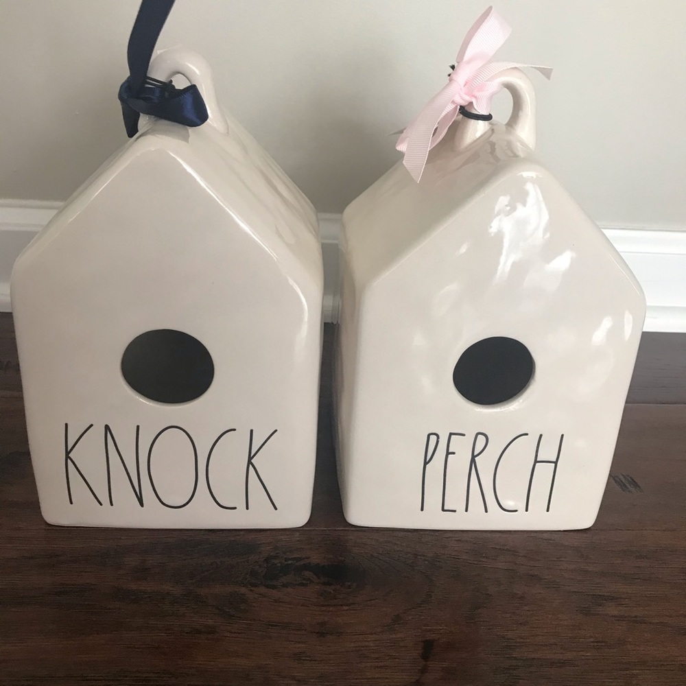 Rae Dunn Birdhouse Perch Knock Large Letter NWT